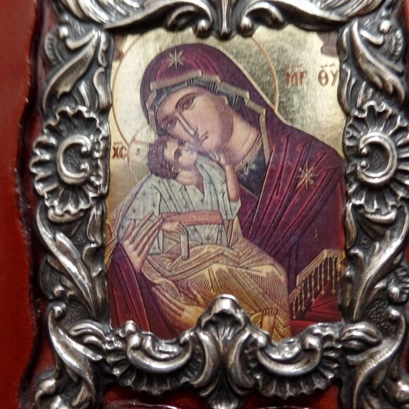 Byzantine Art Greek Orthodox Icon Set Silver 1000* - Picture 7 of 13